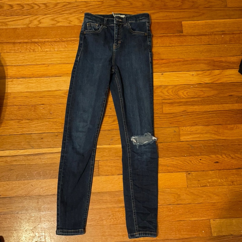 Topshop Skinny Jeans Ripped knee